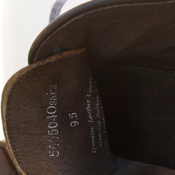 Aston Grey Men's leather Oxfords, 9.5,  Burgundy Brown, Pre-owned - Picture 12 of 14